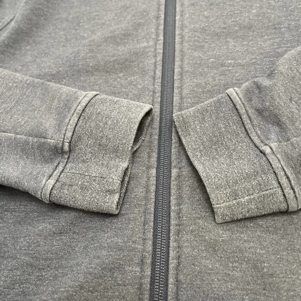 Lululemon Mens M Blue City Sweat Thermo Full Zip Hoodie Heathered LM3CE6S